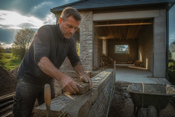 Artisan maçon pour agrandissement garage individuel Redon