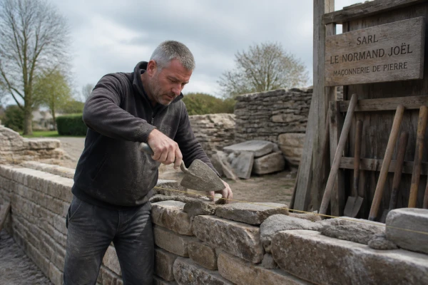 Artisan maçon pour construction muret jardin La Baule