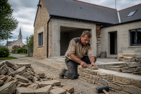 Artisan maçon pour extension maison individuelle Missillac