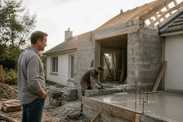 Construction extension maison plain pied Savenay