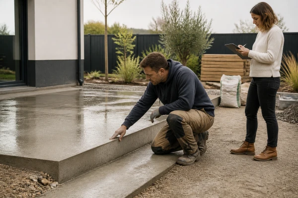 Création terrasse béton pour particuliers Savenay