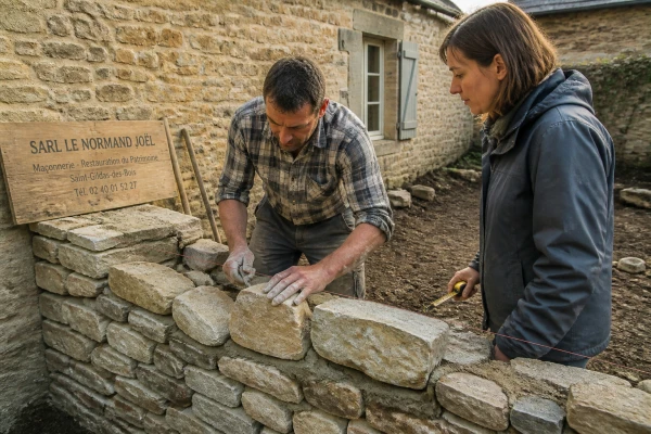 Pose pierres à l'ancienne Guérande