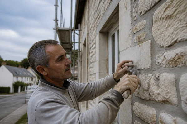 Rénovation complète façade pierre maison individuelle Missillac