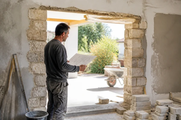 Travaux ouverture mur pour agrandissement pièce Saint-Nazaire